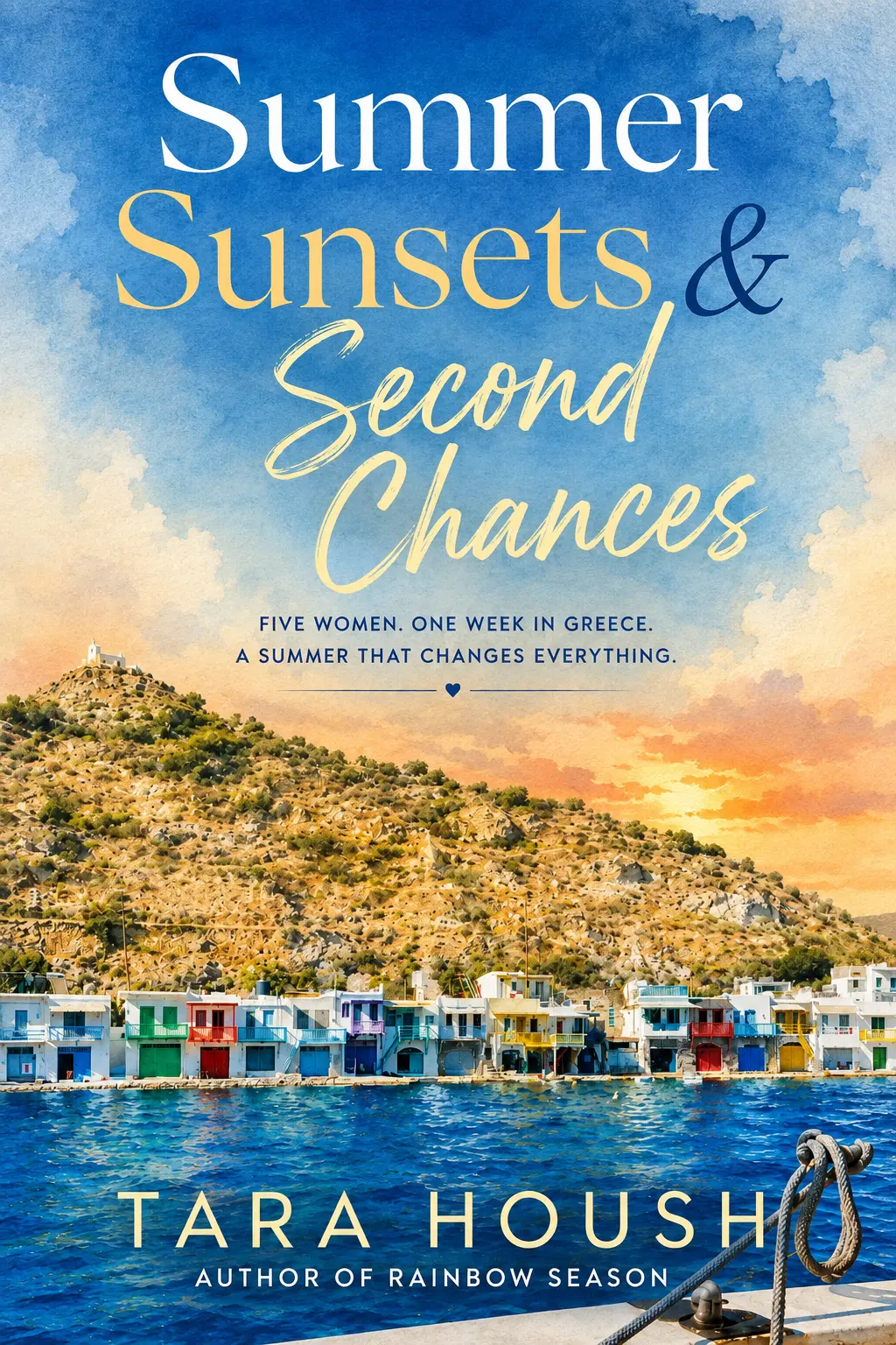 Summer Sunsets and Second Chances, by Tara Housh — cover